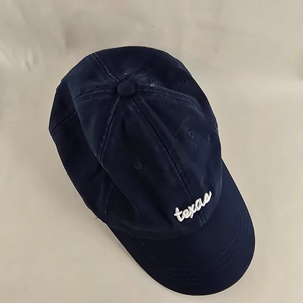 State of Mine Texas Embroidered Navy Blue Baseball Cap Adjustable OSFM Spell Out - Picture 3 of 9